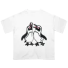 penguininkoの仲良く鳴き交わす🐧🐧 オーバーサイズTシャツ