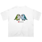 Cody the LovebirdのChubby Bird 仲良しオキナインコ Oversized T-Shirt