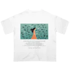 鳥救うSUZURIの『うみ、とり、わたし』【寄付付き商品】 Oversized T-Shirt