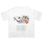 鳥救うSUZURIの『ソーダ水からうまれたとり』【寄付付き商品】 オーバーサイズTシャツ