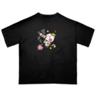 旅猫王子れぉにゃん👑😼公式(レイラ・ゆーし。)の夏な【麦茶ごくごく☆れぉにゃん】 Oversized T-Shirt