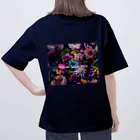 Maum Saek-kkalの花柄バックプリントT Oversized T-Shirt