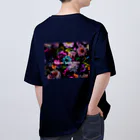 Maum Saek-kkalの花柄バックプリントT Oversized T-Shirt