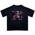 Maum Saek-kkalの花柄バックプリントT Oversized T-Shirt