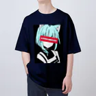 HTNSCMRSAS（shiroen）の電脳猫耳少女 Oversized T-Shirt