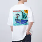 ぶんぶんまるふみ（ぶんちゃん）のマグロのカタキ アートワーク Oversized T-Shirt