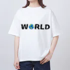 Ａ’ｚｗｏｒｋＳのWORLD(英字＋１シリーズ) オーバーサイズTシャツ