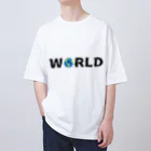 Ａ’ｚｗｏｒｋＳのWORLD(英字＋１シリーズ) オーバーサイズTシャツ