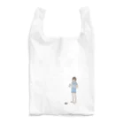 みやたの落ちたカキ食べられないの -blue- Reusable Bag