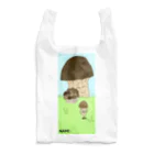 ほっこりのきのこの家族(ネーム記入位置あり) Reusable Bag