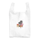 ネコモトタロウショップのスイカジュースを飲むカバ Reusable Bag