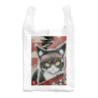 Red & Brack の花札猫(明) Reusable Bag