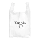 sports_tower スポーツタワーのテニス・TENNIS・ライフ・筆記文字・アイテム・デザイン・ラケット・ガット・イラスト・スポーツ・Tシャツ・サーブ・男子・女子・かっこいい・かわいい・選手・画像・ボール・王子・応援 エコバッグ