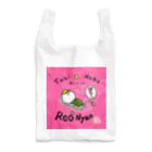 旅猫王子れぉにゃん👑😼公式(レイラ・ゆーし。)の(英字ロゴ)【ぽてっと☆転けるれぉにゃん(背景ピンク)】エコバッグ Reusable Bag
