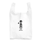 kimchinのグレイタイプの宇宙人のシルエット Reusable Bag