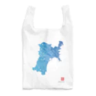 Yanagiya Kosanjiの宮城県_TextMap_青色グラデーション Reusable Bag