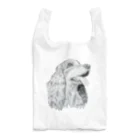 greetenのコッカースパニエル　アート犬　　ホワイト Reusable Bag