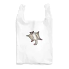 Hanagara animal cafeのモモンガと花柄アニマルカフェのロゴ入り。 Reusable Bag