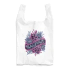 N SAUNA LOGOのネオン風花柄サウナロゴ11　花柄ver.4 Reusable Bag