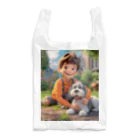 ワンダーワールド・ワンストップの男の子と愛らしいシュナウザー・ドッグ Reusable Bag