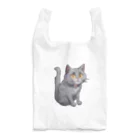 心の彩アートのグレーキャット Reusable Bag