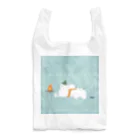 kiki25のアウトドアライフを満喫する白くま(冬)  (水色) Reusable Bag