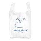 HÄPPY PÜPPYのエコバッグ ブルー HAPPY PUPPYロゴ Reusable Bag