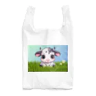 Vasetti_pressの草の中に座っている牛ちゃん Reusable Bag