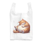 ニャーちゃんショップのイビキをかいて眠るポッチャリ猫 Reusable Bag