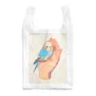 AQUAMETAVERSEの手のひらでおしゃべりセキセイインコの　BLUE PLUM  691 Reusable Bag