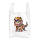 IloveCatのおしゃれな子猫がティラノサウルスのフードを被っている Reusable Bag