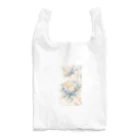 cute styleのLucky Flower Silver Blue Reusable Bag