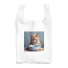 nekoと鉄の水を飲んでいる猫 Reusable Bag