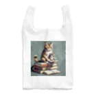 三毛猫shopの本を読む猫 Reusable Bag