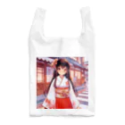 Cartoonのかわいい巫女さん Reusable Bag