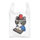 Pawsome Islandのたこ焼きを作る猫のイラスト Reusable Bag