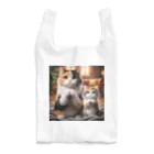 亀蘭タマムシの三毛猫親子のお願い Reusable Bag