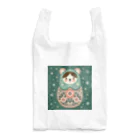 可愛い動物マトリョーシカのクマのマトリョーシカ（深緑） Reusable Bag