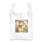 ゆまちゃんの開運雑貨屋さんのお客様を招く左手招き猫ミュシャ風 Reusable Bag