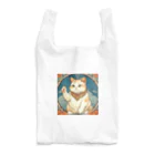 ゆまちゃんの開運雑貨屋さんの夜のミュシャ風招き猫 Reusable Bag