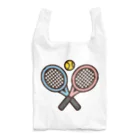 お絵かき屋さんのテニスのラケットとボール Reusable Bag