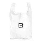 SANKAKU DESIGN STOREのチェックマーク 白×黒 しかく。 Reusable Bag