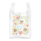 素材屋405番地のウゲロくまとお花畑 Reusable Bag