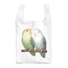 まめるりはことりのコザクラインコ　モーブとオリーブ【まめるりはことり】 Reusable Bag