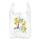 Miaws Shopの子猫とヒマワリ Reusable Bag