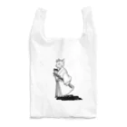城下町にゃんこの会の猫侍(モノクロ) Reusable Bag