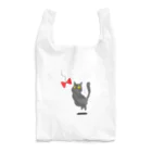 春猫荘の黒猫と赤いリボン Reusable Bag