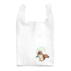 和の学び舎のすずらんを持つ子リス（背景白） Reusable Bag