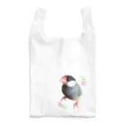 harupink🌸ペット似顔絵illustのFLOWER文鳥さん Reusable Bag