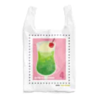 Quatre Illustrationのキャトル切手_クリームソーダ Reusable Bag